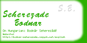 seherezade bodnar business card